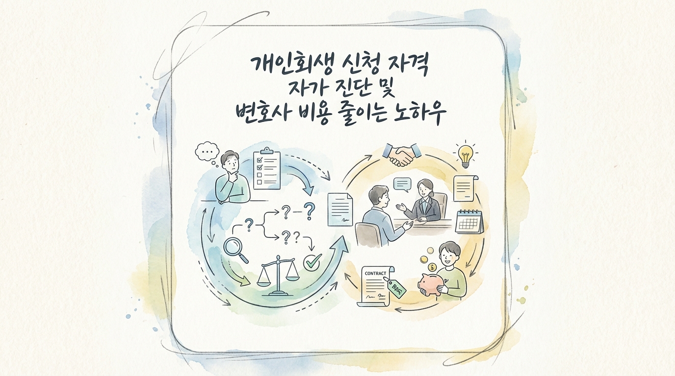 개인회생 신청 자격 자가 진단 및 변호사 비용 줄이는 노하우