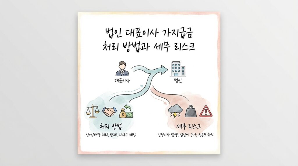 법인 대표이사 가지급금 처리 방법과 세무 리스크 해결 방안 2 법인 대표이사 가지급금 처리 방법과 세무 리스크 해결 방안