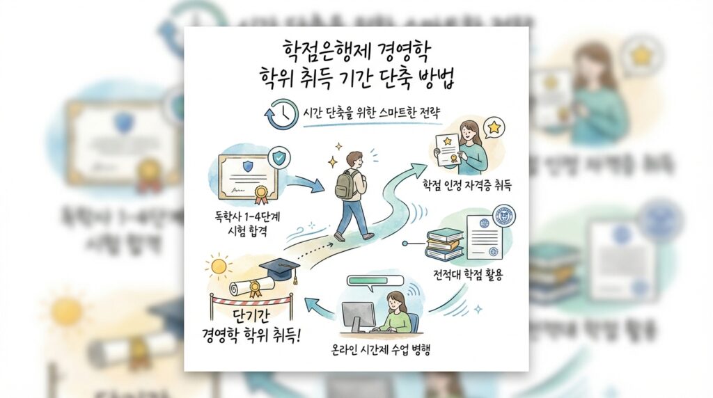 학점은행제 경영학 학위 취득 기간 단축 방법과 플래너 비용 진실