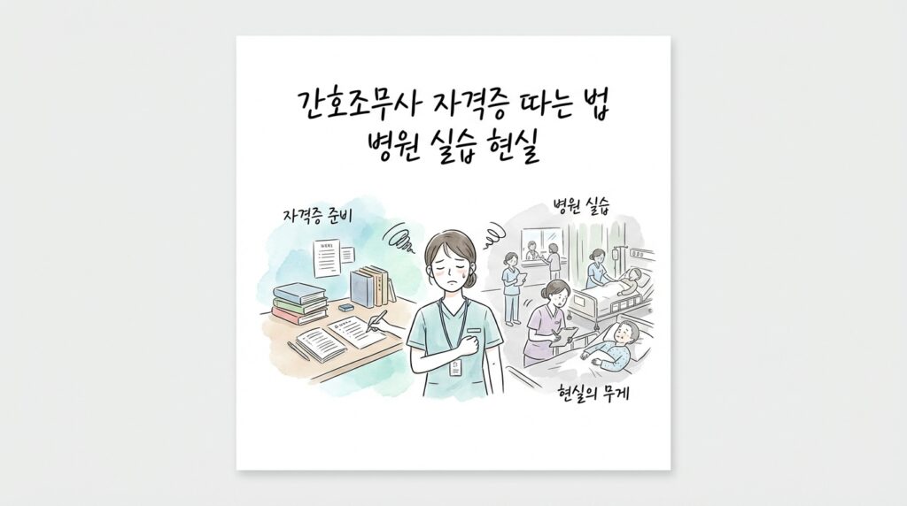 간호조무사 자격증 따는 법 병원 실습 현실과 국비 지원 비용 정리