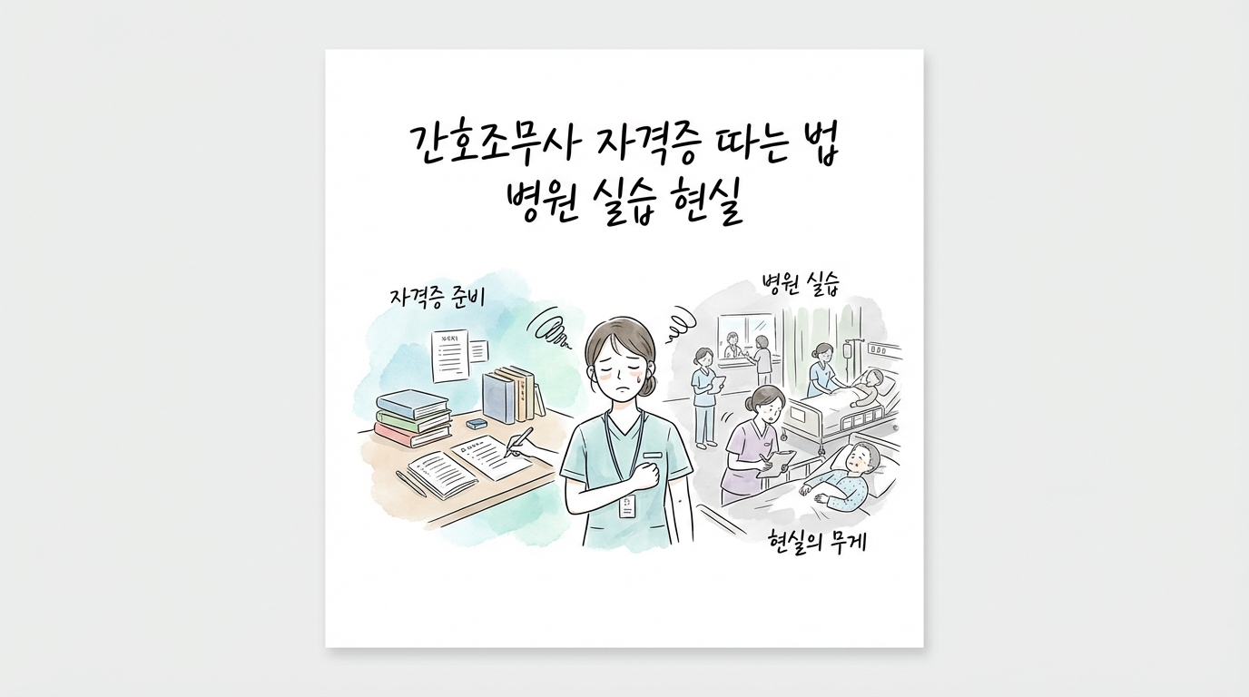 간호조무사 자격증 따는 법 병원 실습 현실과 국비 지원 비용 정리