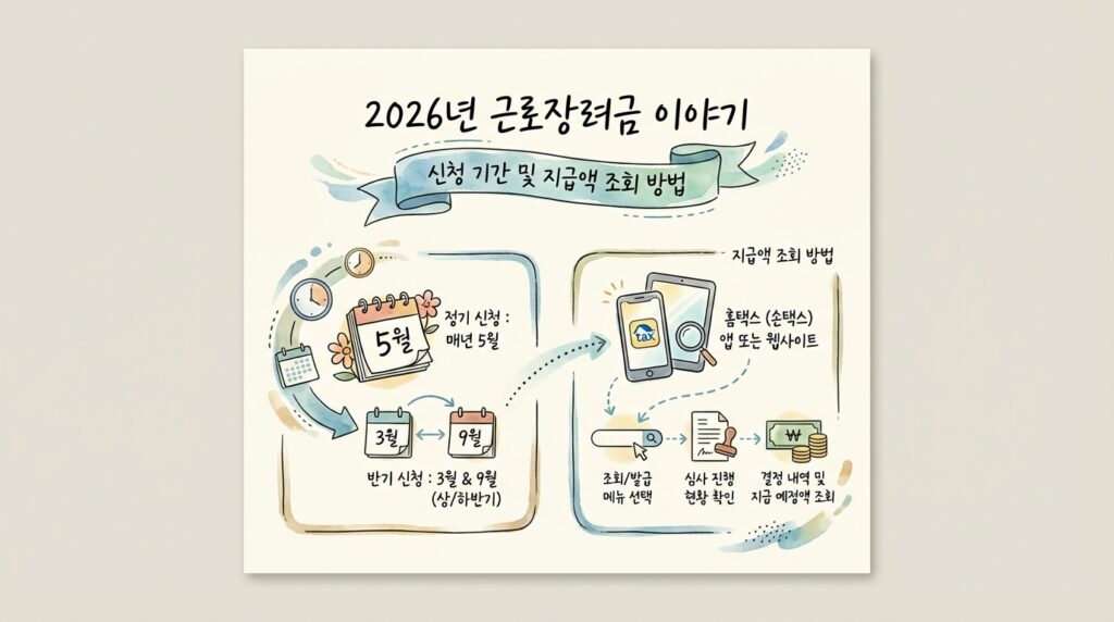 2026년 근로장려금 신청 기간 및 지급액 조회 방법