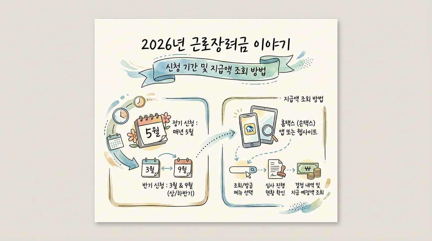2026년 근로장려금 신청 기간 및 지급액 조회 방법