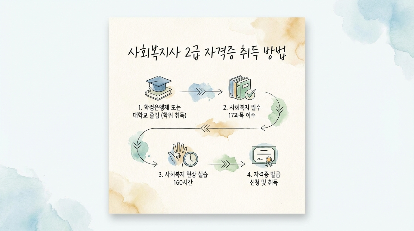 사회복지사 2급 자격증 취득 방법