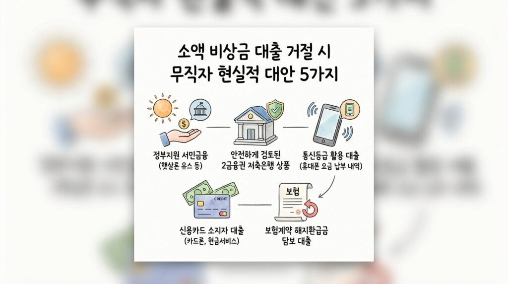 무직자 소액 비상금대출 부결 시 현실적인 대안 5가지