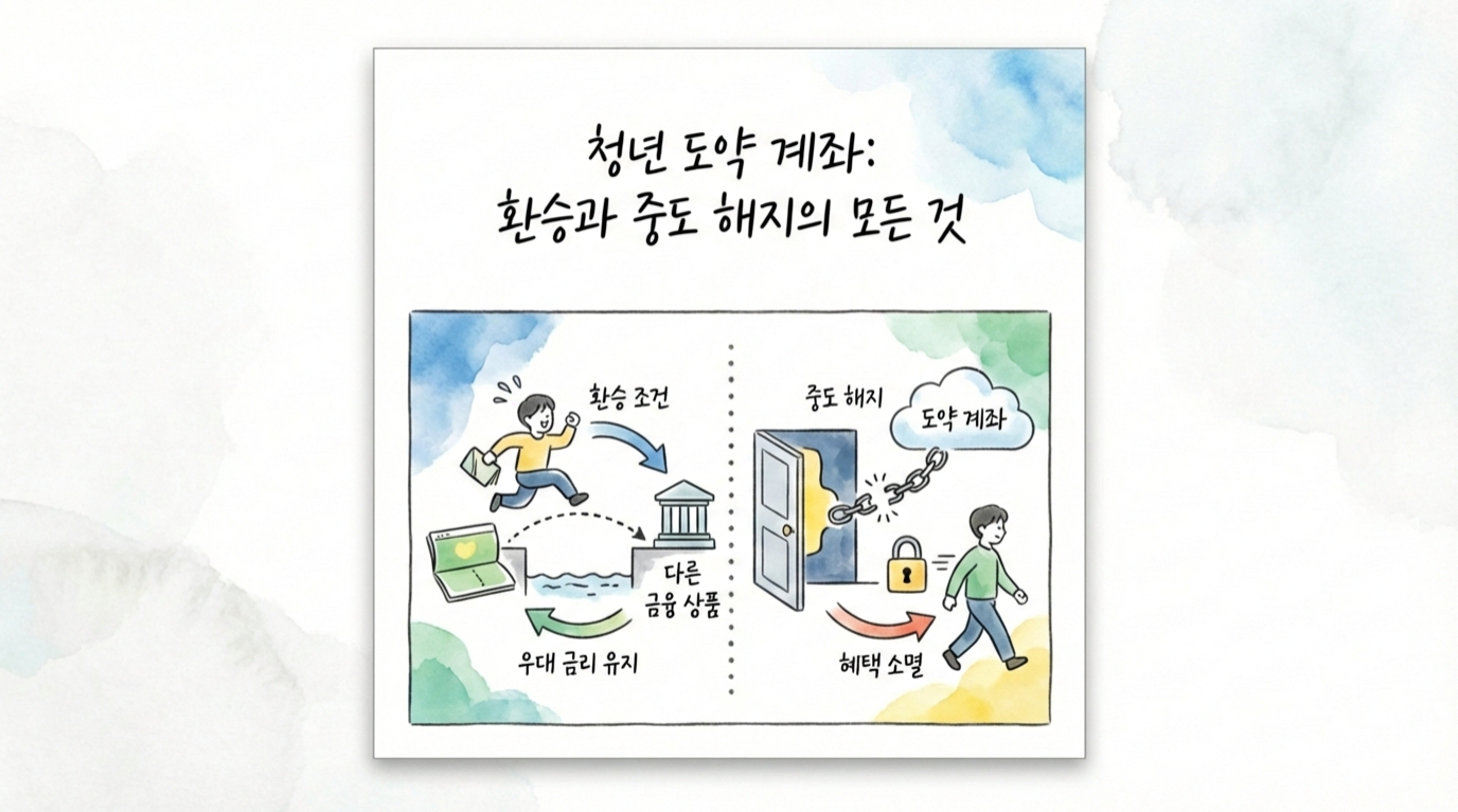 청년 도약 계좌 환승 조건 및 중도 해지