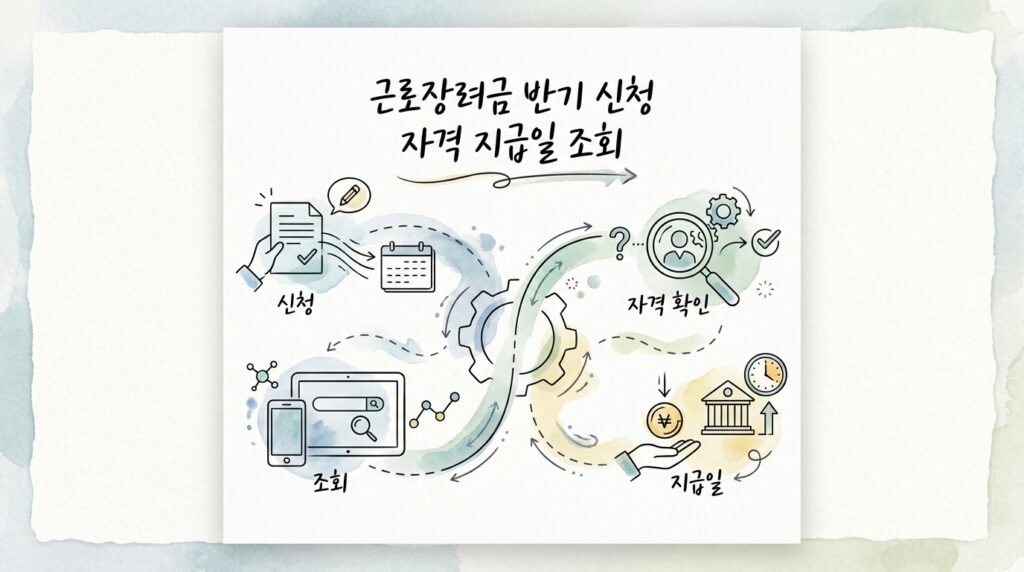 2026년 근로장려금 반기 신청 자격 지급일 조회 방법 및 모의계산