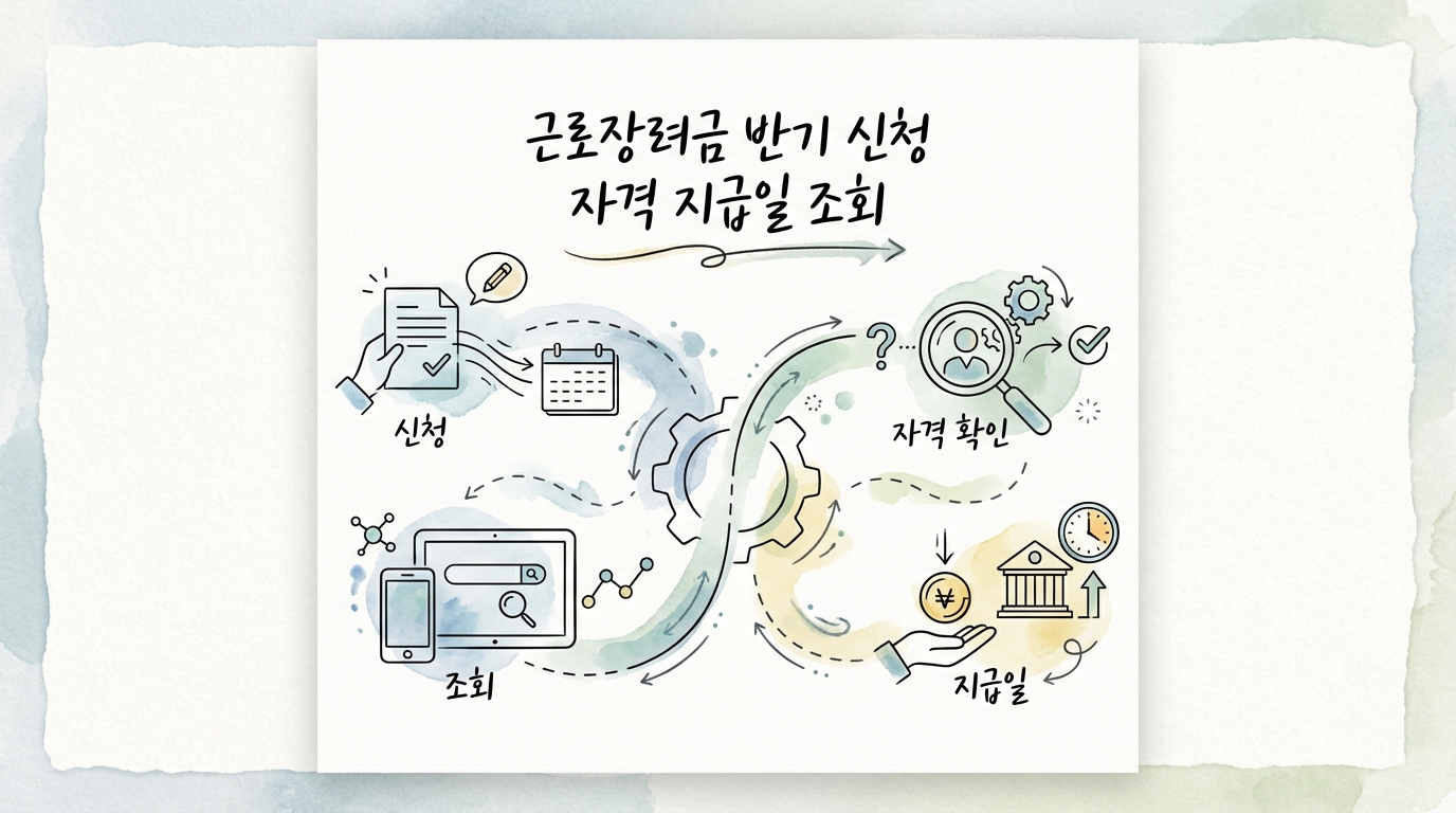 2026년 근로장려금 반기 신청 자격 지급일 조회 방법 및 모의계산