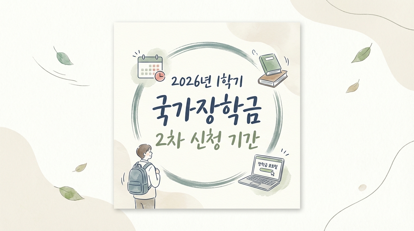 2026년 1학기 국가장학금 2차 신청 기간 소득분위 기준 지급일 총정리