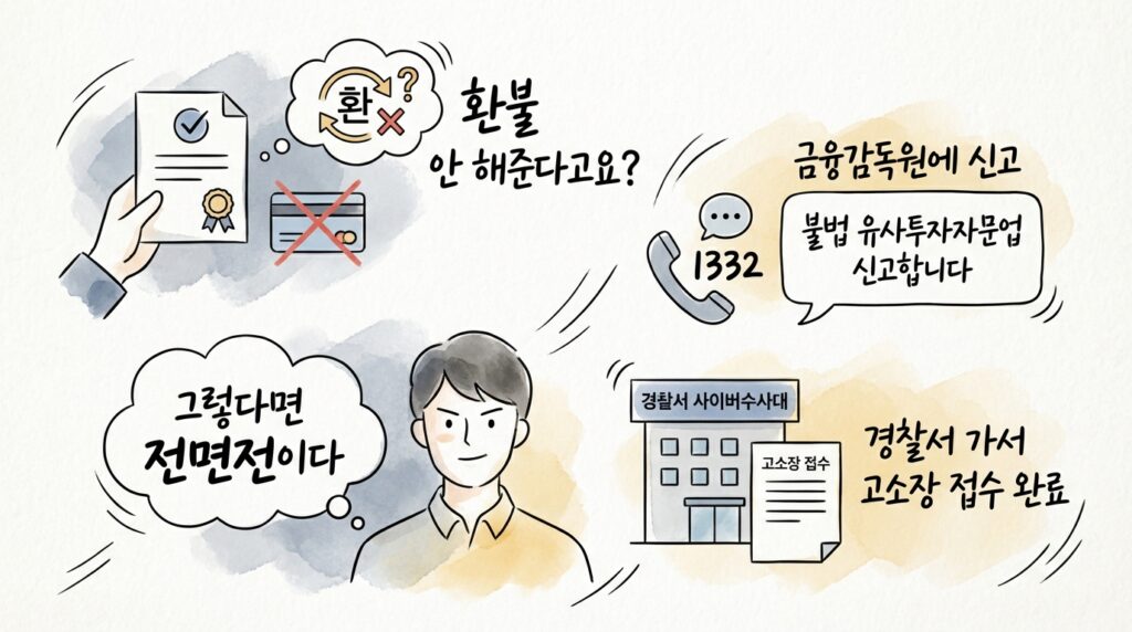 금융감독원과 경찰서 신고