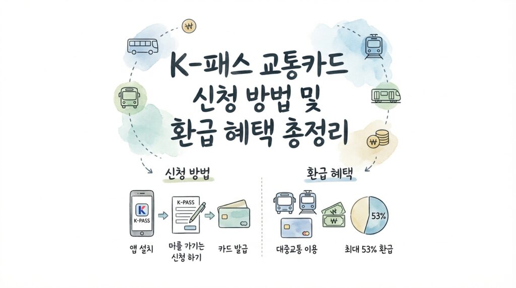 K-패스 교통카드 신청 방법 및 환급 혜택 총정리 (2026년 최신)