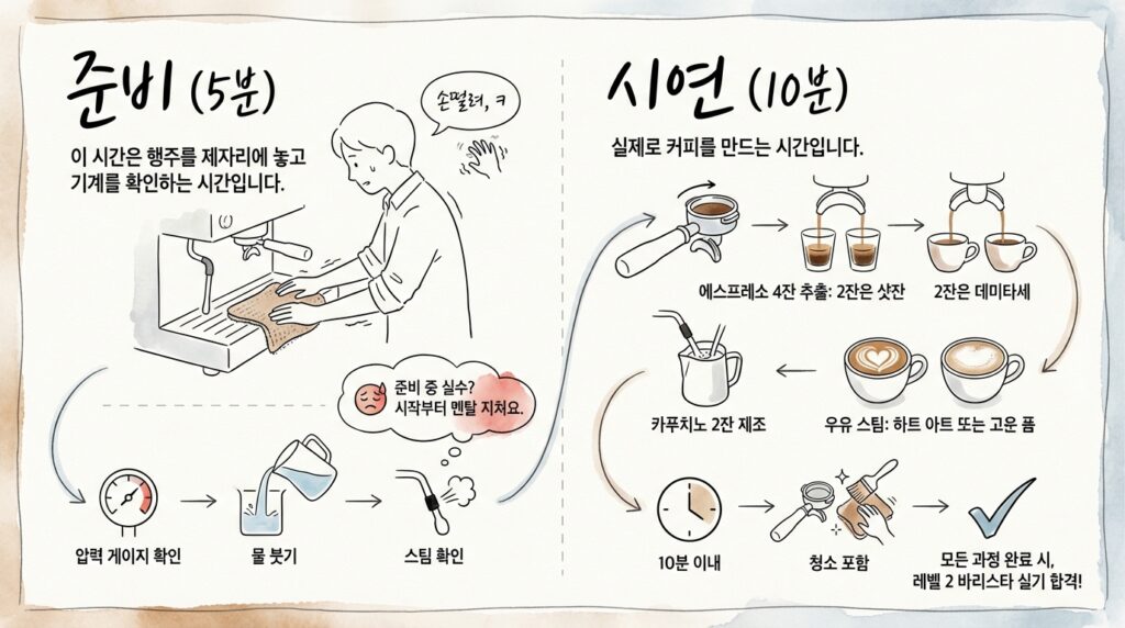 바리스타 2급 실기 공포의 10분