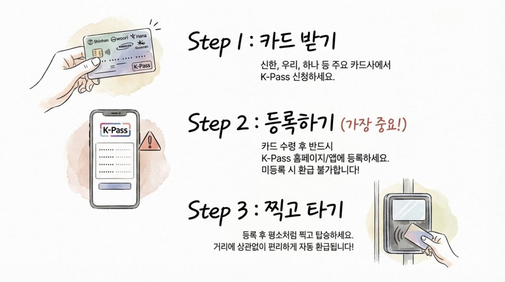 K-패스 교통카드 신청 방법