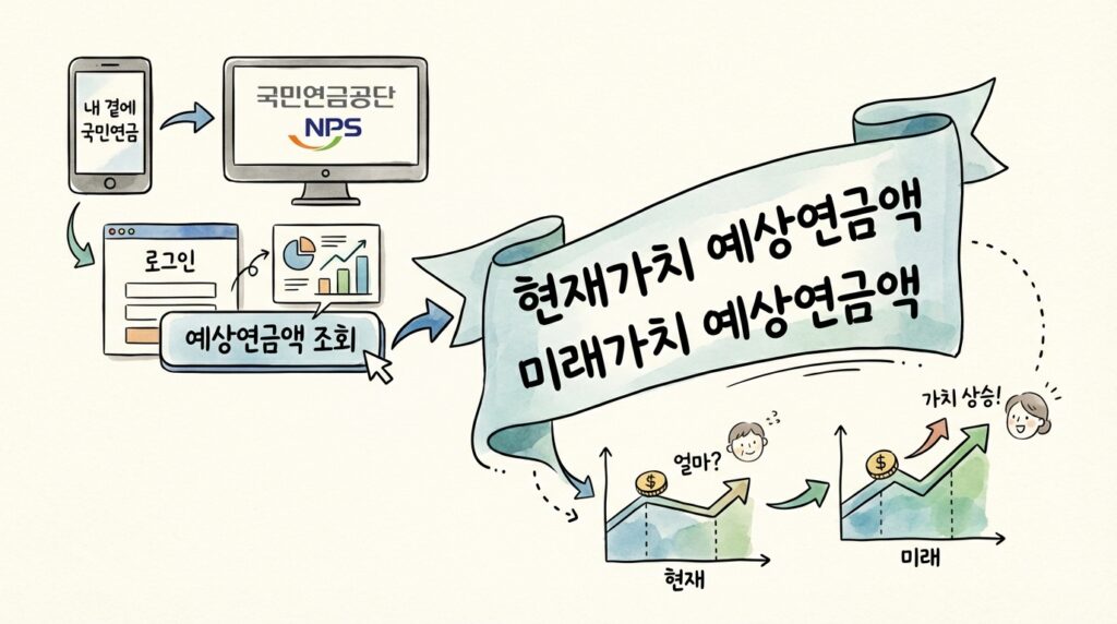 국민연금 예상수령액 조회